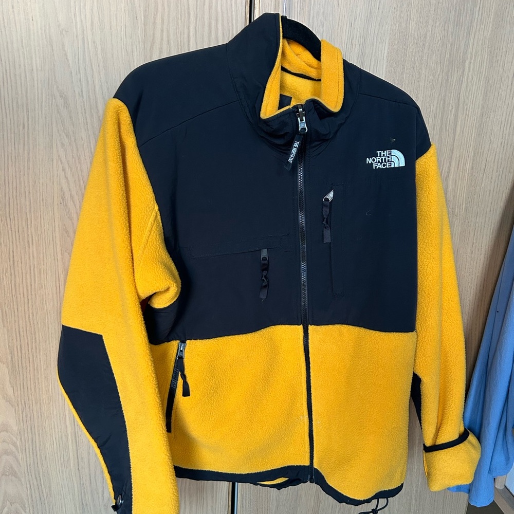 The North Face Men’s Yellow and Black Fleece Jacket
